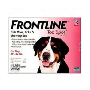  (Red) Frontline Top Spot 3 month doses X large 89+ Lbs 