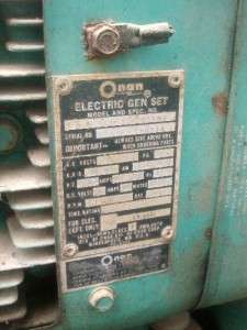 ONAN 5.0 CCK Generator 5KW A.C. Volts 126/240 (1055)  