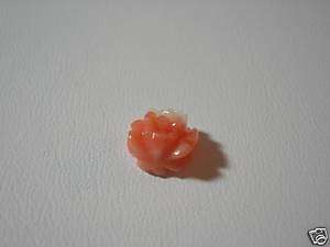 Loose Rose Coral Flower Round Stone 7mm Jewelry Ring  