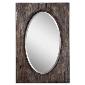   Mirror Heavily Distressed, Antiqued, Tural Wood Tone
