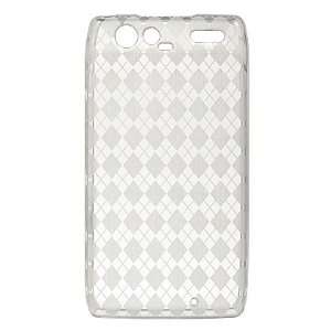 Clear checker crystal skin design phone case for the Motorola Droid 