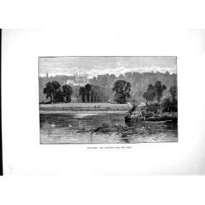  Richmond Meadows Park River Thames 1885 Cassell Print 