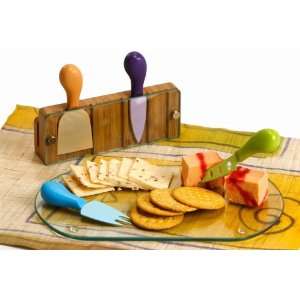   Cheese Board with Molded Accessories & Bamboo Display Holder Kitchen