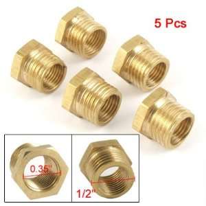  Amico Pipe Fitting 5 Pcs Brass 9 x 12.5mm Thread Reducing 
