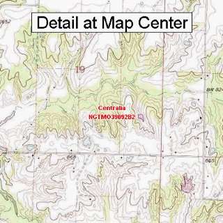  USGS Topographic Quadrangle Map   Centralia, Missouri 