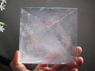 A*1444g NATURAL CLEAR QUARTZ CRYSTAL Statue Pyramid Carved  