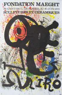 1973 Joan Miro Sculptures et Ceramiques Lithograph  