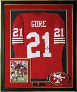 Frank Gore Autographed San Francisco 49ers Jersey Framed   COA  