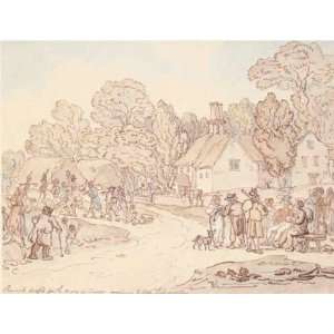  Hand Made Oil Reproduction   Thomas Rowlandson   24 x 18 