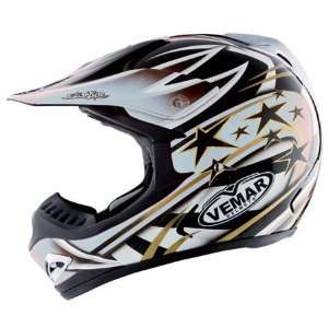  Vemar VRX5 Predator Full Face Helmet X Small  Silver 