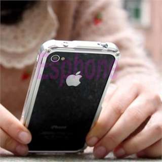 New Luxury Silver Blade Real Metal Aluminum Bumper Case For Iphone 4 