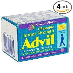 Junior Strength Advil Ibuprofen Fever Reducer/Pain Reliever Chewable 