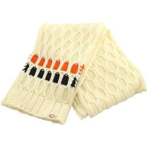  Reebok Chicago Bears Womens Cream Knit Scarf One Size 