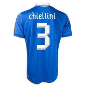 New Soccer Jersey Euro 2012 Chiellini # 3 Italy Home Soccer Jersey 
