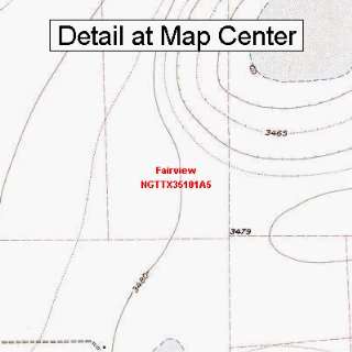 USGS Topographic Quadrangle Map   Fairview, Texas (Folded/Waterproof)