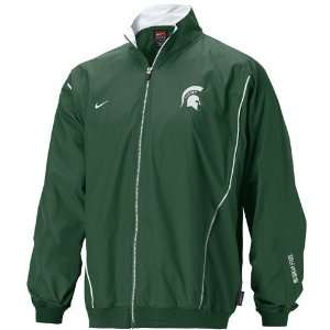  Nike Michigan State Spartans Green Midfield Jacket Sports 