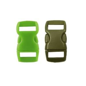  Mix of 10 Olive Drab & Green 3/8 Buckles (5 Olive Drab/5 Green 