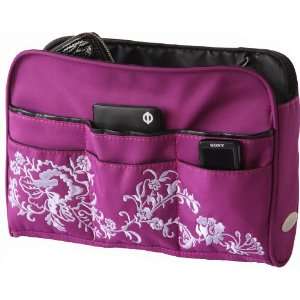   Purple Floral Handbag / Purse Organizer Insert Limited Edition Beauty