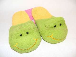 Charter Club Soft Fuzzy Frog Head Slippers Green New  