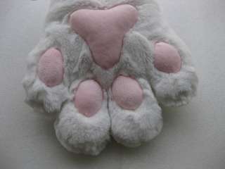 x2 SOFT CAT COSPLAY GLOVE Plush Paw Cute Gift Party NEW  