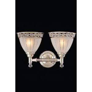  Decorators Collection Cristallo Wall Sconce 2 Light Polished Nickel