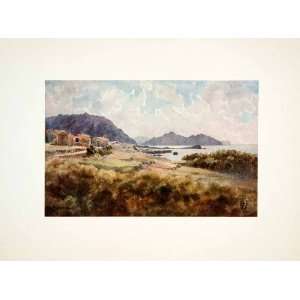  1906 Color Print Wigram Santona Spain Coast Ocean 