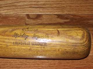   1950 60s Mickey Mantle Game Model Bat Yankees H&B Louisville Slugger