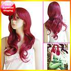 Poison Ivy Cosplay costume Wig party fashion Long copper red Wavy hair