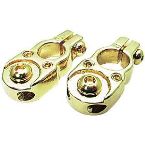Allstar ALL76120 24K Gold Solid Brass Top Mount Style Plated Battery 