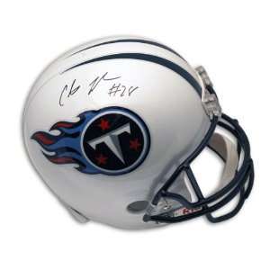 Chris Johnson Tennese Titans Replica Helmet Autographed   Autographed 