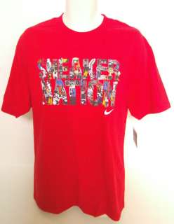 NIKE MENS RED SNEAKER NATION T S XXL NWT  