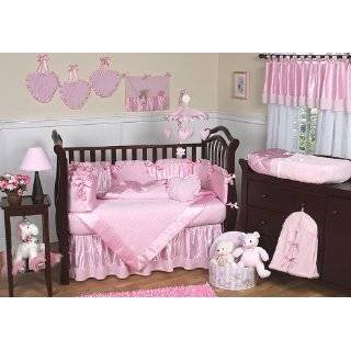 JoJo Designs 9 Piece Baby Crib Bedding Set   Pink Chenille and Satin