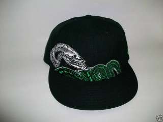 NEW ERA HAT CAP FITTED SNAKE GREEN 7 1/4 BLACK WHITE  