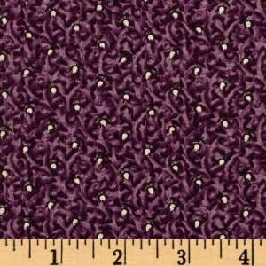  44 Wide Civil War Chronicles Flower Buds Purple Fabric 
