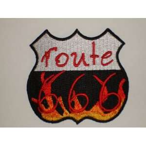  ROUTE 666 Embroidered Patch 2 3/4 X 2 3/4 Arts, Crafts 