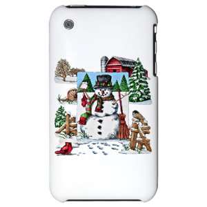  iPhone 3G Hard Case Christmas Snowman and Cardinals 