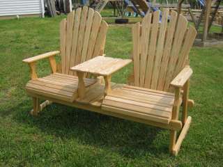 AMISH Outdoor SETTEE Loveseat PATIO SOLID PINE picnic  