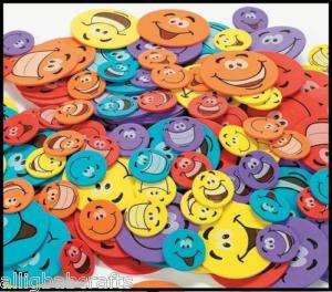 25 Foam Smiley Face Stickers Shapes Colorful ABCraft  