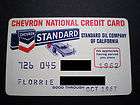 VINTAGE STANDARD OIL/ CHEVRON GAS CREDIT CARD CHARGE CARD EXPIRED 