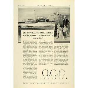   Foundry Yacht Construction Lighthouse Boat Cruiser   Original Print Ad