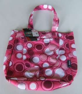 Pink With Circles Classic Tote Bag Handbag Purse Diaper Carry All New 