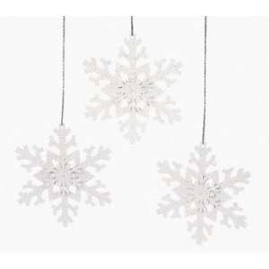   SNOWFLAKE Christmas Tree Ornaments/HOLIDAY DECORATIONS/DECOR/DOZEN