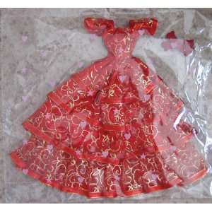  Cicy Fashion Ruffled Gown (Red & Gold) & More   Fits 