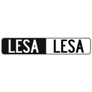   NEGATIVE LESA  STREET SIGN