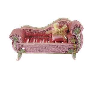  Ring Holder Couch Sequined Pink