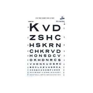  Snellen Type Plastic Eye Chart   10 Health & Personal 