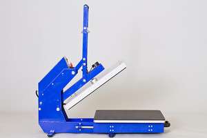   Open Heat Press Machine with Slide Out Press Bed Heat Transfers  