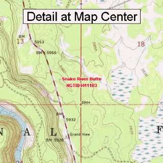  USGS Topographic Quadrangle Map   Snake River Butte, Idaho 