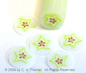 Star Fruit Fimo Nail Art, Scrapbooking Slices  