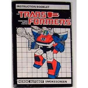  Instruction Manual   Smokescreen   Grade C Toys & Games